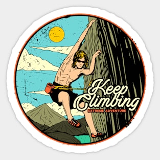 Keep Climbing Mountain Climbing Sticker